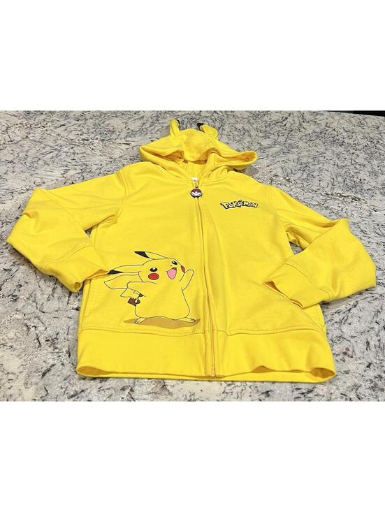 Pokemon Other - Pokemon Boys Sweatshirt Medium Yellow Ears Hoodie Logo Graphic Print Pokeball